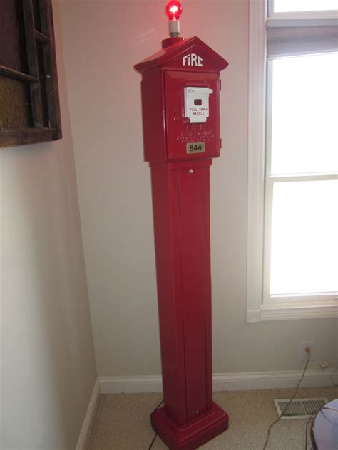 antique metal call box stand|Fire Alarm Call Box on Cast Iron Stand Chicago .